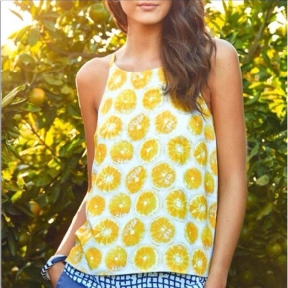 3/$30 ANTHROPOLOGIE PORRIDGE LAYERED SUMMER TOP IN LEMON PRINT M - Picture 2 of 7